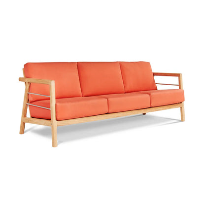 Aalto Teak Patio Deep Sofa Set with Sunbrella 4PC - LOOMLAN - HiTeak - Outdoor Sofas & Loveseats