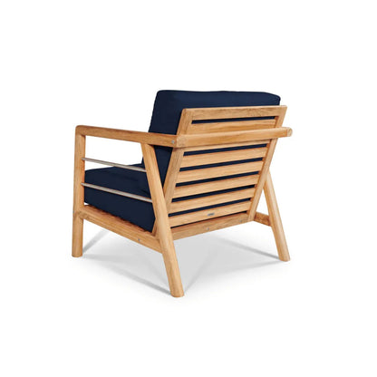 Aalto Teak Patio Deep Sofa Set with Sunbrella 4PC - LOOMLAN - HiTeak - Outdoor Sofas & Loveseats