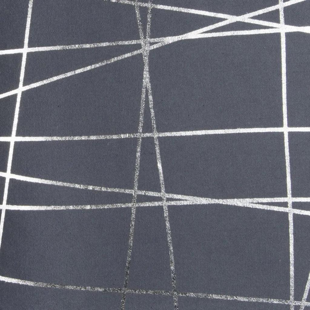 Aaron Gray Gold Or Silver Stripes Throw Pillow - LOOMLAN - LOOMLAN - Throw Pillows