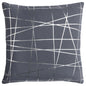 Aaron Gray Gold Or Silver Stripes Throw Pillow - LOOMLAN - LOOMLAN - Throw Pillows