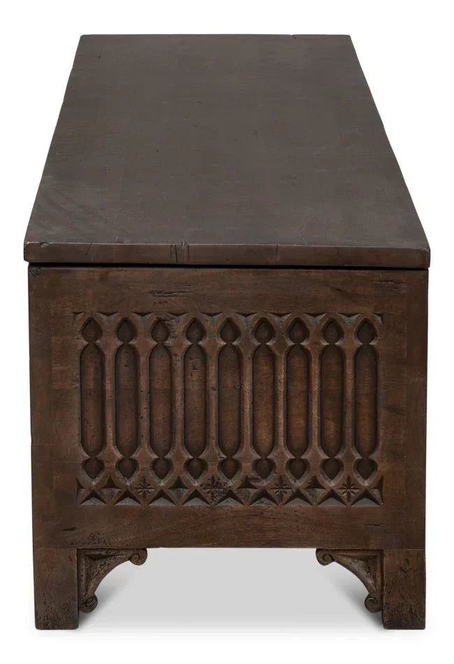 Aarush Wooden Brown Trunk - LOOMLAN - Sarreid - Trunks