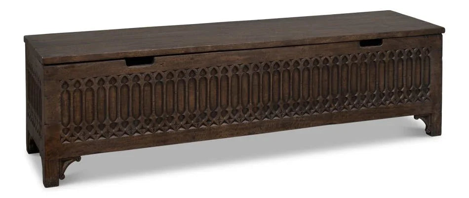 Aarush Wooden Brown Trunk - LOOMLAN - Sarreid - Trunks