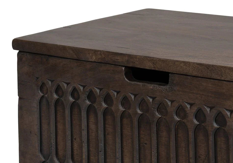 Aarush Wooden Brown Trunk - LOOMLAN - Sarreid - Trunks