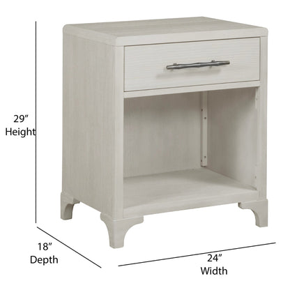 Abaco One Drawer White Nightstand (Set of 2)-Nightstands-Panama Jack-LOOMLAN