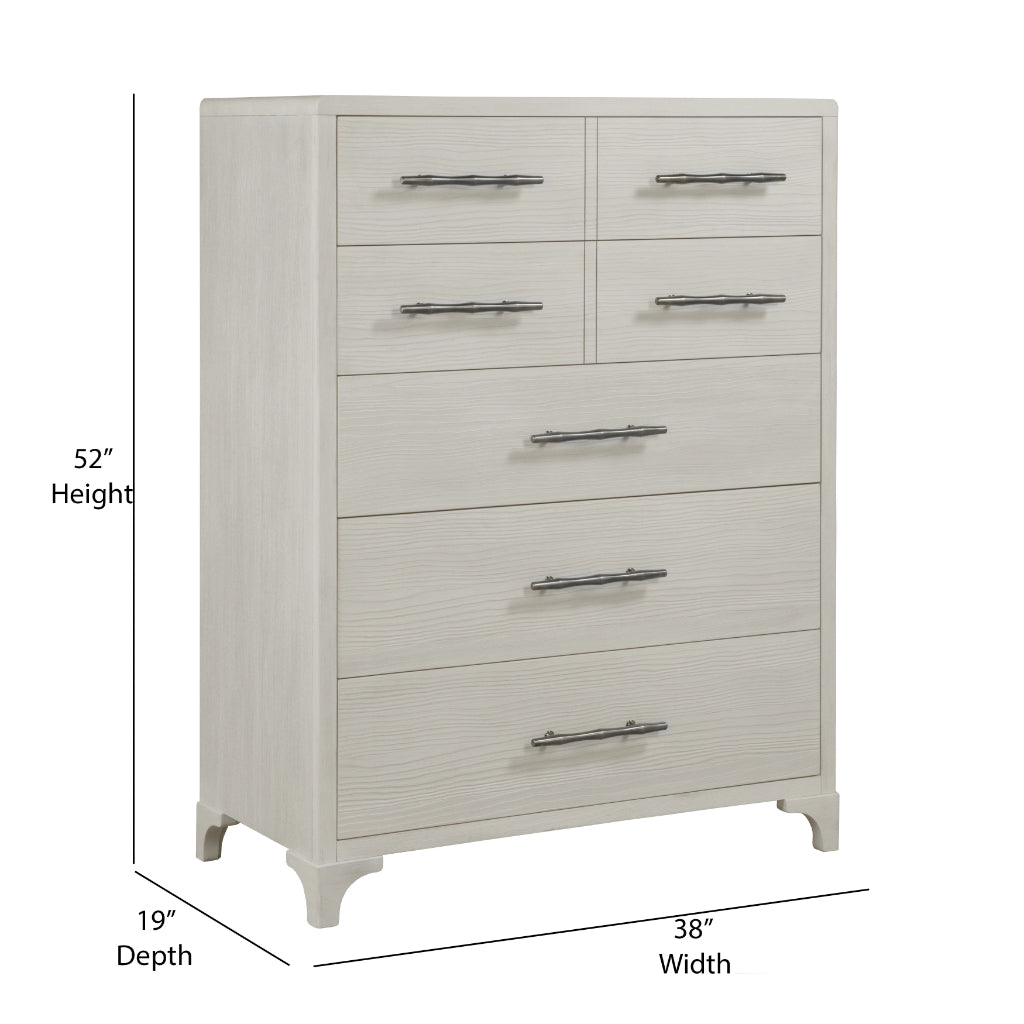 Abaco Seven Drawers White Chest