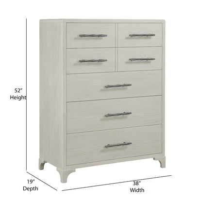Abaco Seven Drawers White Chest