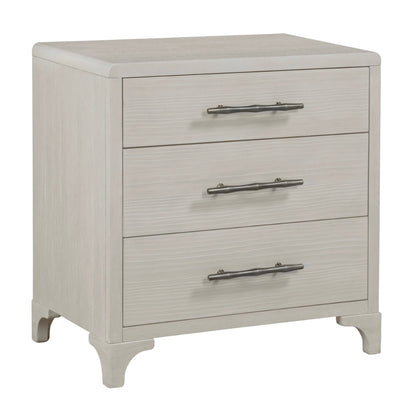 Abaco Three Drawers White Nightstand with USB Port-Nightstands-Panama Jack-LOOMLAN