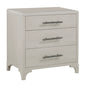 Abaco Three Drawers White Nightstand with USB Port-Nightstands-Panama Jack-LOOMLAN