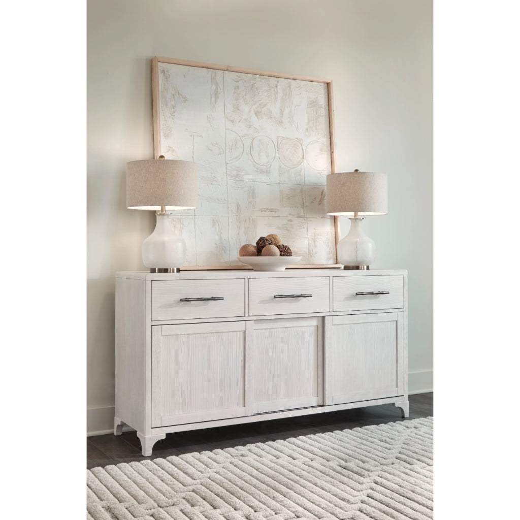 Abaco Three Drawers White Sideboard