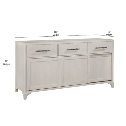 Abaco Three Drawers White Sideboard