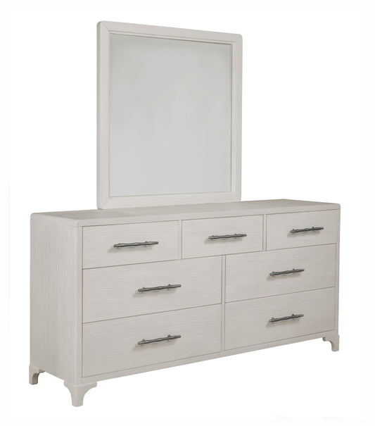 Abaco Wood Frame White Wall Mirror