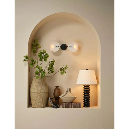 Abacus Hand-Carved Wooden Table Lamp