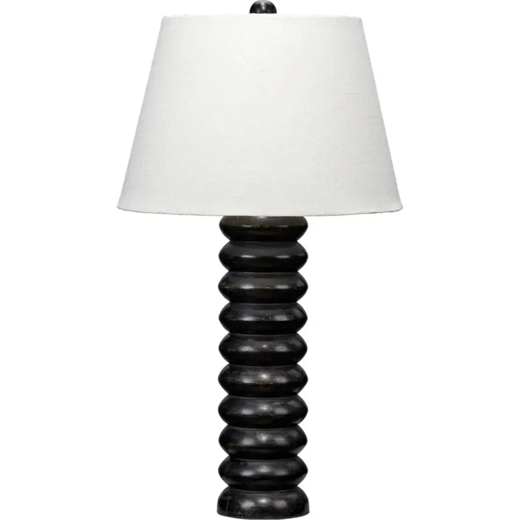 Abacus Hand-Carved Wooden Table Lamp