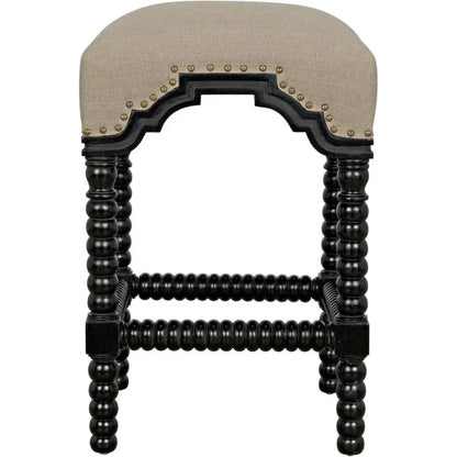 Abacus Wood Black Counter Stool - LOOMLAN - Noir - Counter Stools
