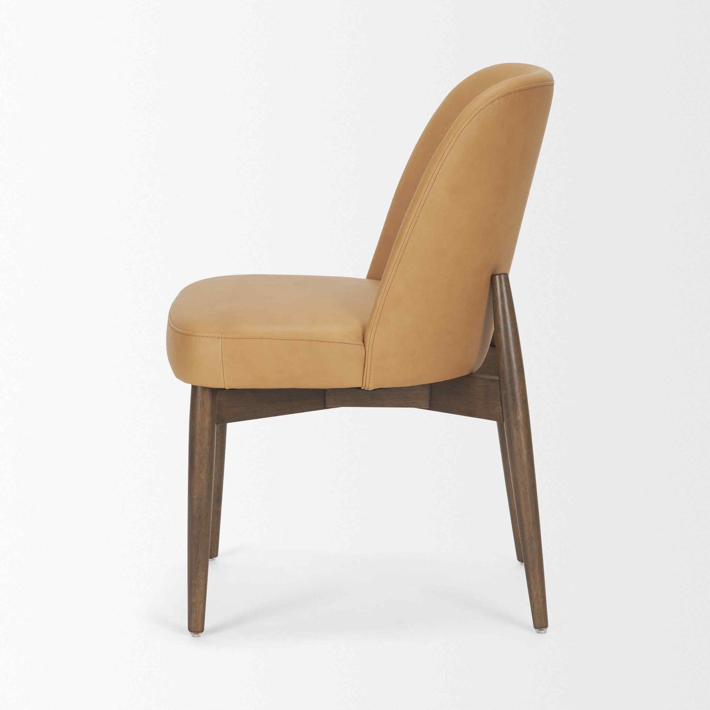 Abbie Leather Armless Dining Chair 2PC