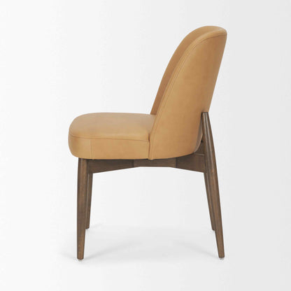 Abbie Leather Armless Dining Chair 2PC