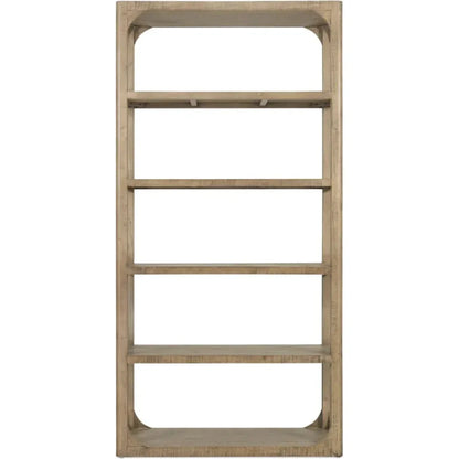 Abbott Pine Wood Brown Etagere-Etageres-Moe's Home-LOOMLAN