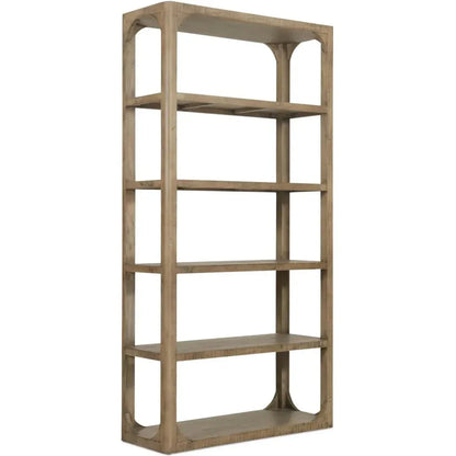 Abbott Pine Wood Brown Etagere-Etageres-Moe's Home-LOOMLAN