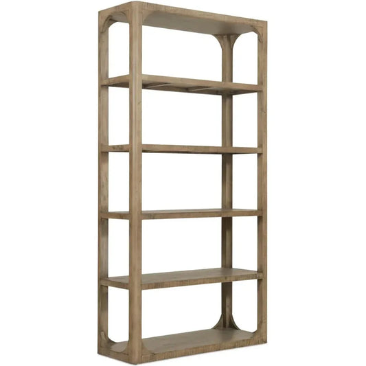 Abbott Pine Wood Brown Etagere-Etageres-Moe's Home-LOOMLAN