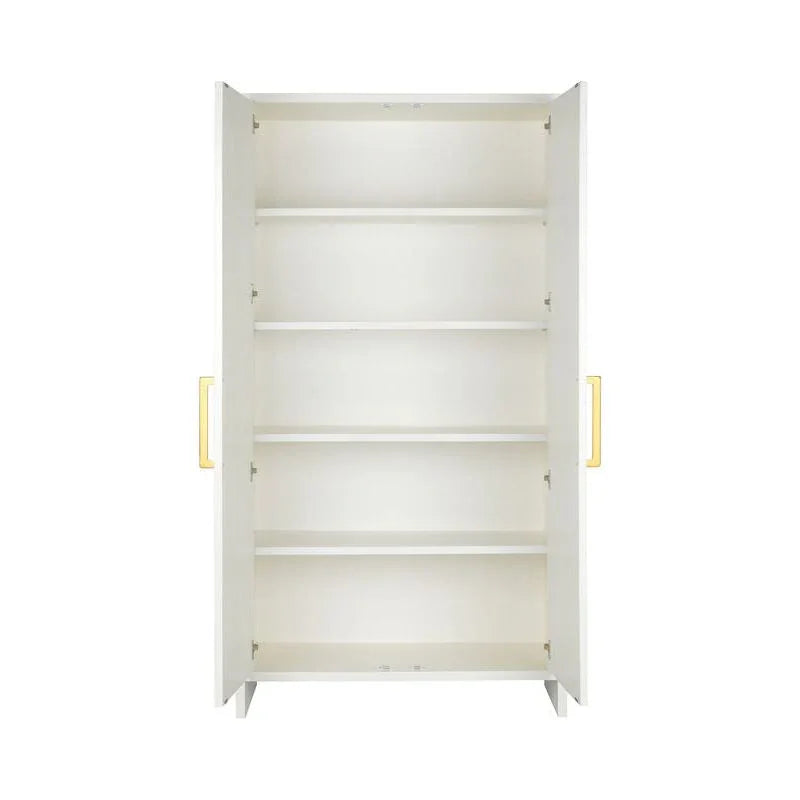 Abel Wood Framed White Cabinet - LOOMLAN - Chelsea House - Accent Cabinets