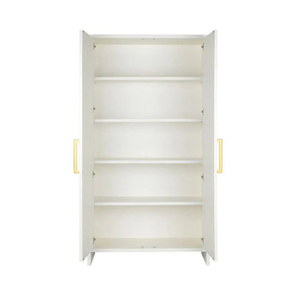 Abel Wood Framed White Cabinet - LOOMLAN - Chelsea House - Accent Cabinets