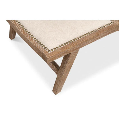 Abella Chair Whitewash Wood Cotton - LOOMLAN - Sarreid - Accent Chairs