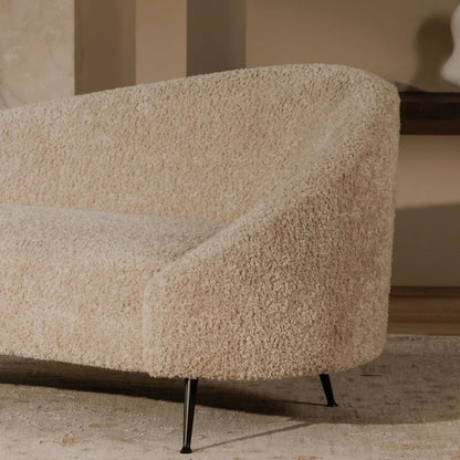 Abigail Light Brown Faux Shearling Chaise - LOOMLAN - Moe's Home - Chaises