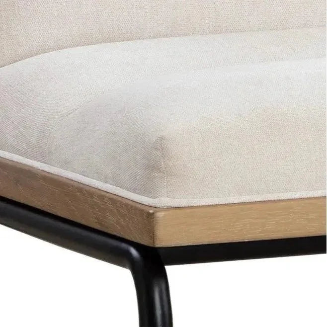 Abilene Fabric Armless Dining Chair 2PC - LOOMLAN - SUNPAN - Dining Chairs