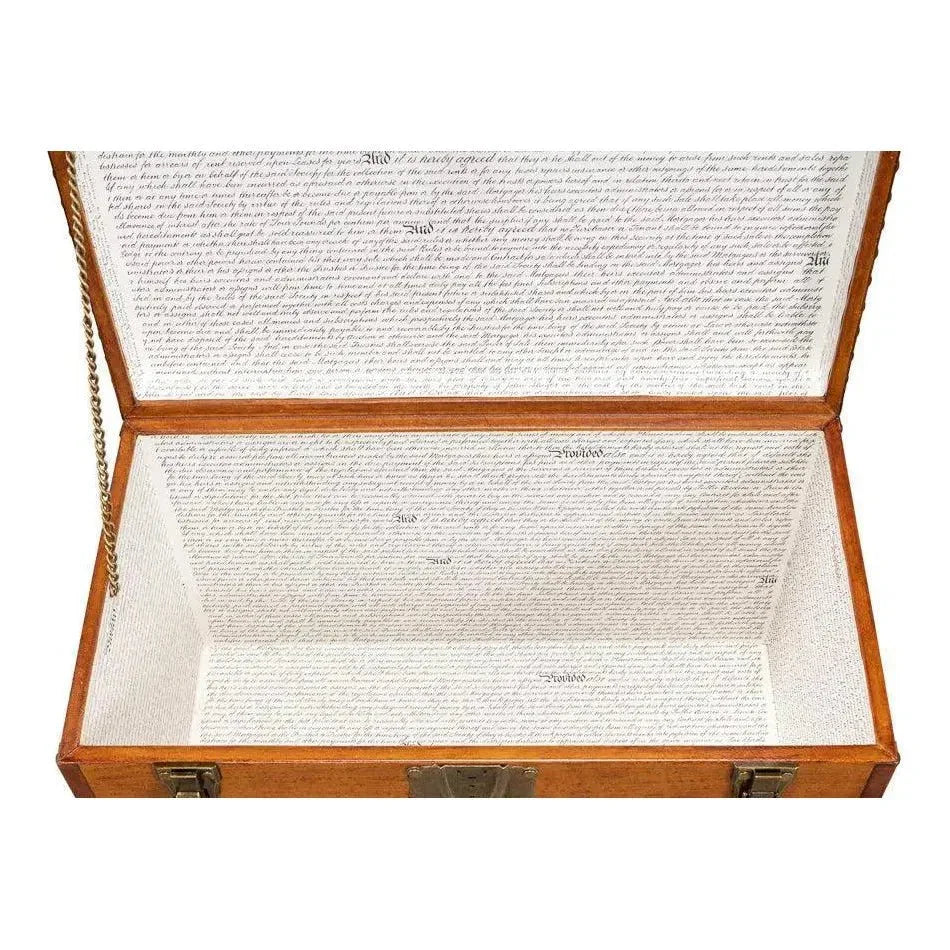 Abilene Side Table Leather Box With Stand - LOOMLAN - Sarreid - Side Tables