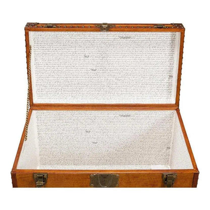 Abilene Side Table Leather Box With Stand - LOOMLAN - Sarreid - Side Tables