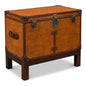 Abilene Side Table Leather Box With Stand - LOOMLAN - Sarreid - Side Tables