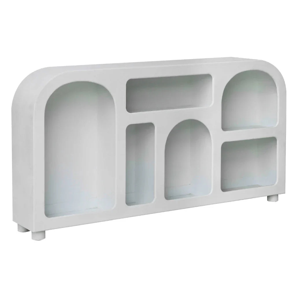 Abode Wooden White Console Table - LOOMLAN - Artesia - Console Tables
