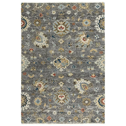 Abra Floral Gray Large Area Rugs For Living Room - LOOMLAN - LOOMLAN - Area Rugs