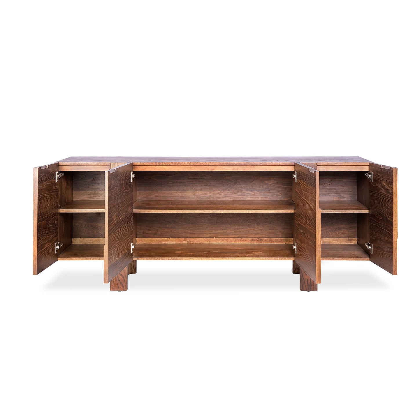 Abstract Four Doors Wood Sideboard