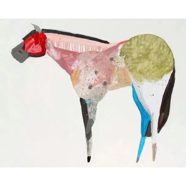 Abstract Pink Horse Canvas Art Indoor Outdoor Decor - LOOMLAN - LOOMLAN - Canvas Art