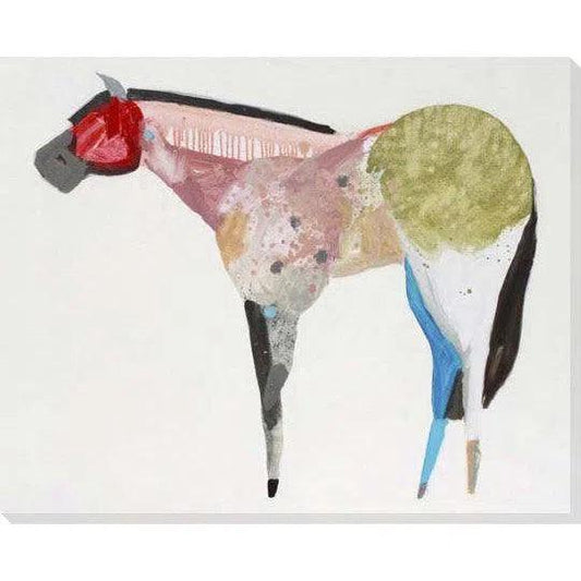 Abstract Pink Horse Canvas Art Indoor Outdoor Decor - LOOMLAN - LOOMLAN - Canvas Art