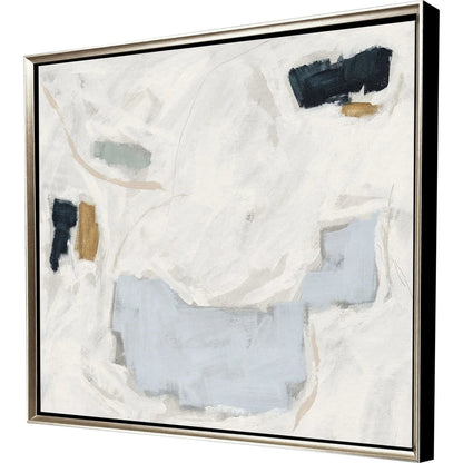 Abstract Silver Floater Frame Canvas Art