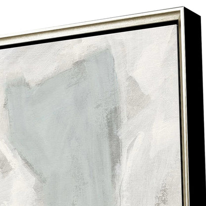 Abstract Silver Floater Frame Canvas Art