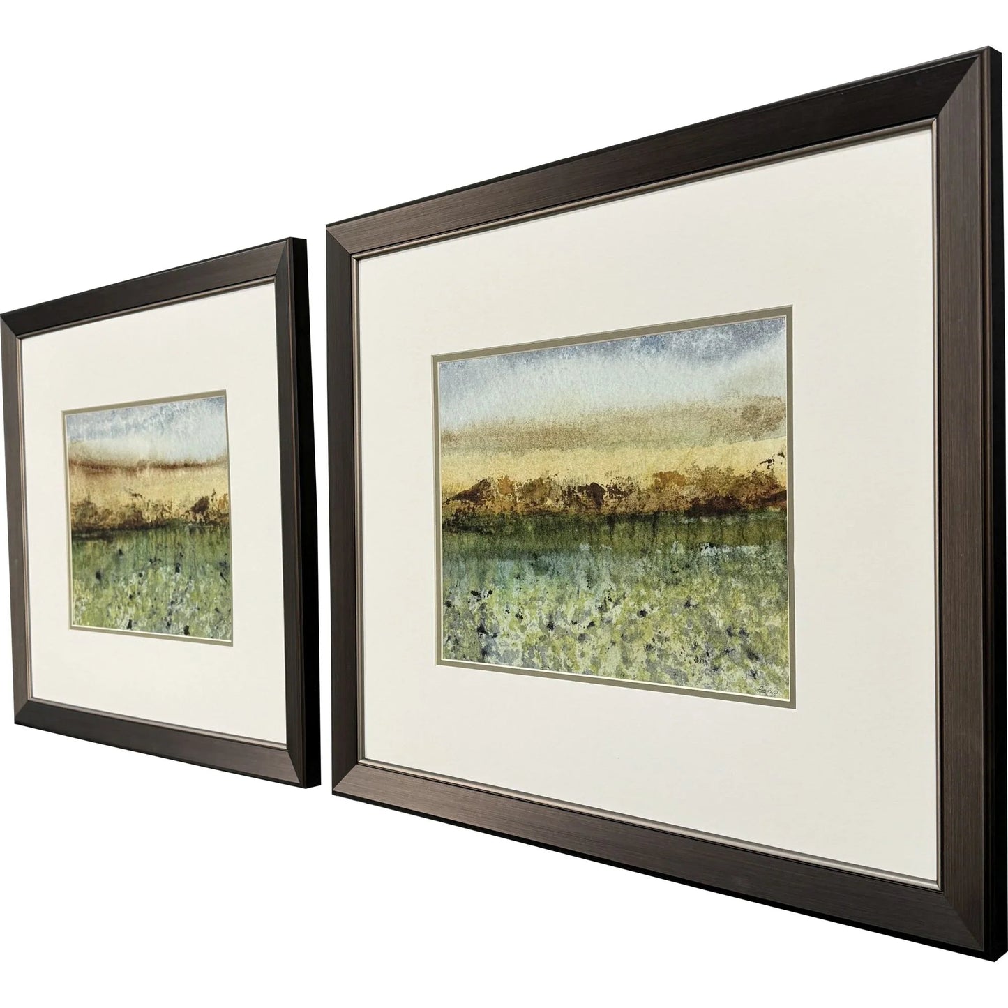 Abstract Vast Field Framed Wall Art 2PC