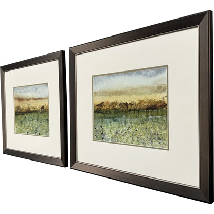 Abstract Vast Field Framed Wall Art 2PC