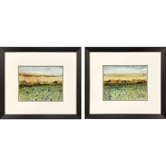 Abstract Vast Field Framed Wall Art 2PC