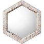 Academy Mother Of Pearl Hexagon Wall Mirror - LOOMLAN - Jamie Young - Wall Mirrors