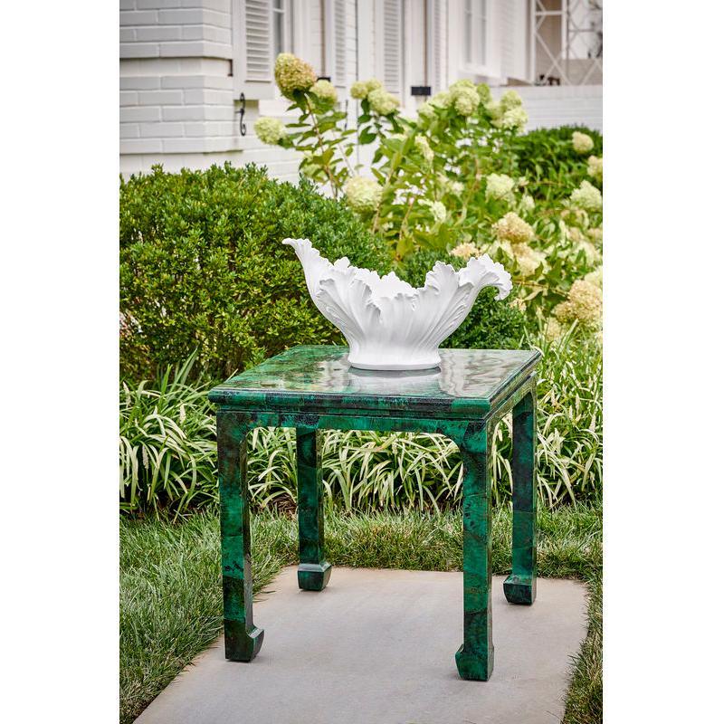 Acanthus Glossy White Ceramic Leaf Bowl - LOOMLAN - Chelsea House - Boxes & Bowls