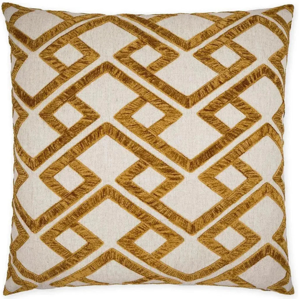 Accolade Amber Geometric Gold Large Throw Pillow Insert - LOOMLAN - D.V. Kap - Throw Pillows