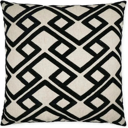 Accolade Onyx Geometric Black Large Throw Pillow Insert - LOOMLAN - D.V. Kap - Throw Pillows