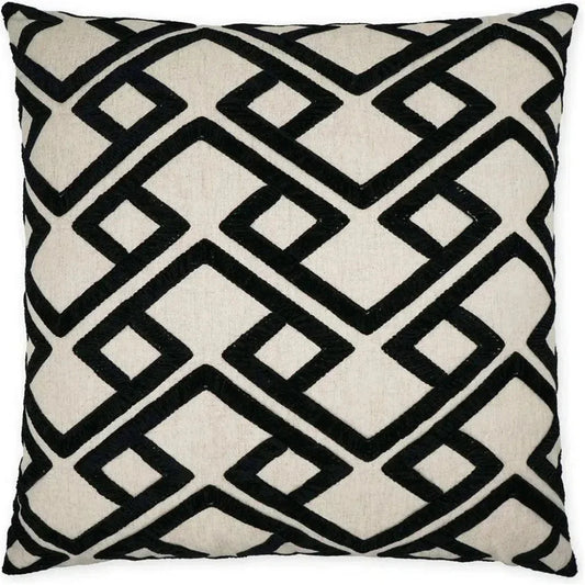 Accolade Onyx Geometric Black Large Throw Pillow Insert - LOOMLAN - D.V. Kap - Throw Pillows