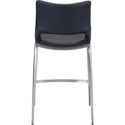 Ace Counter Chair (Set of 2) Black & Silver - LOOMLAN - Zuo Modern - Counter Stools