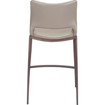 Ace Counter Chair (Set of 2) Gray & Walnut - LOOMLAN - Zuo Modern - Counter Stools