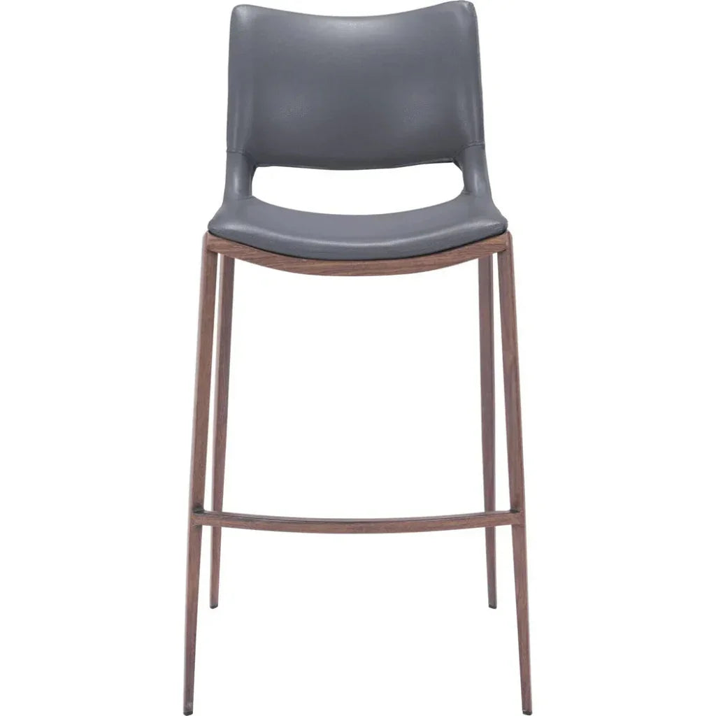 Ace Dark Gray Bar Chair (Set of 2) - LOOMLAN - Zuo Modern - Bar Stools