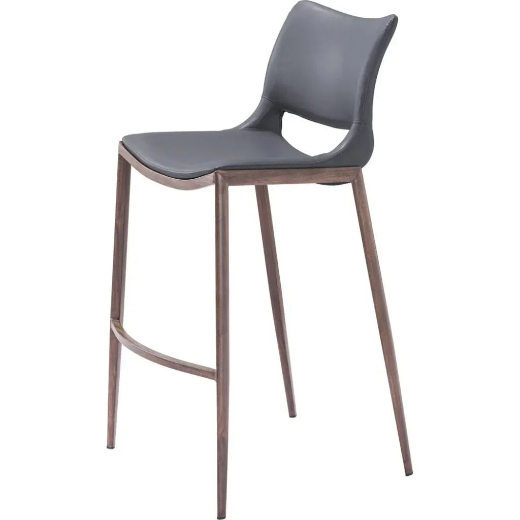 Ace Dark Gray Bar Chair (Set of 2) - LOOMLAN - Zuo Modern - Bar Stools